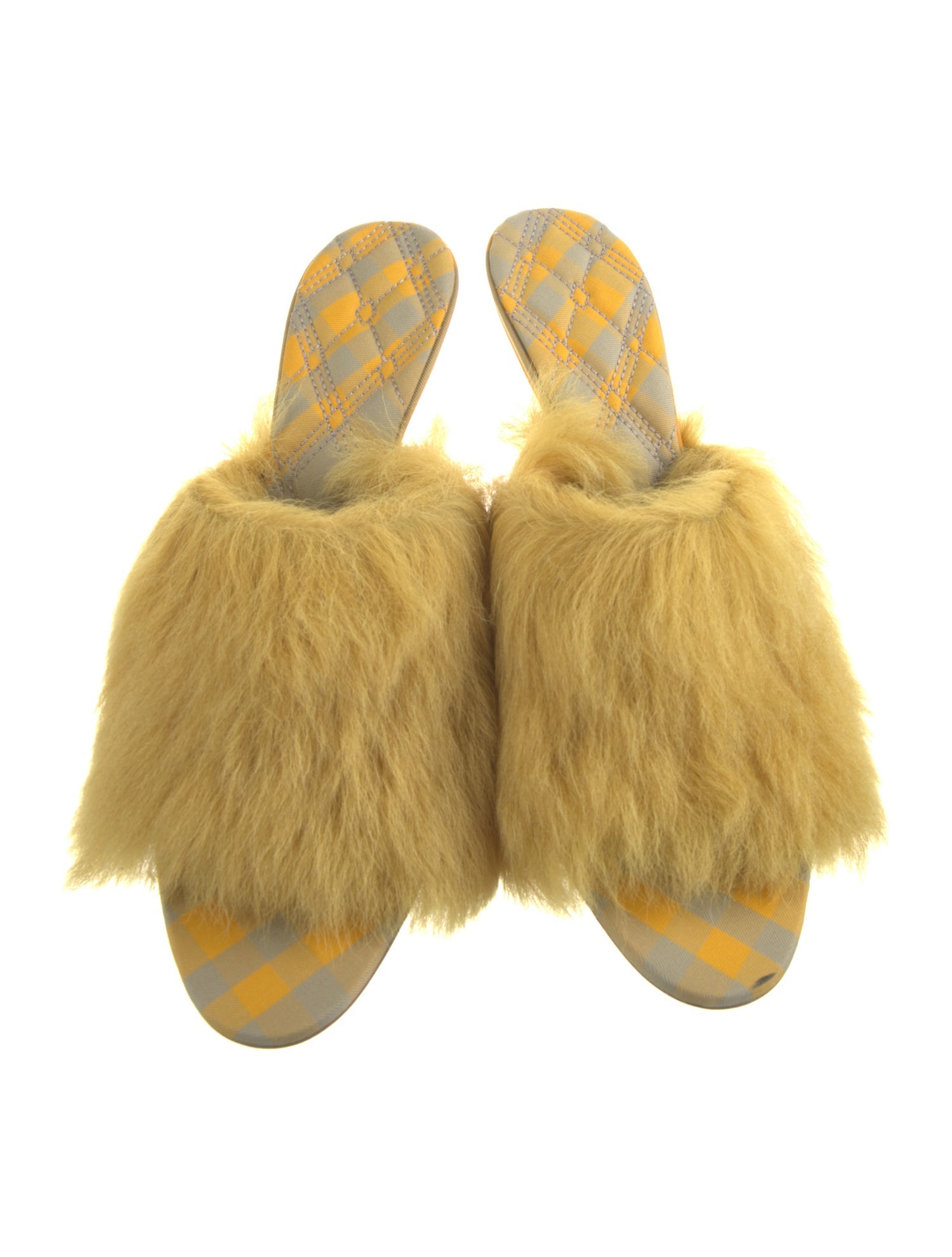 Burberry Faux Fur Slides